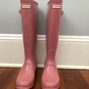 Pink hunter boots